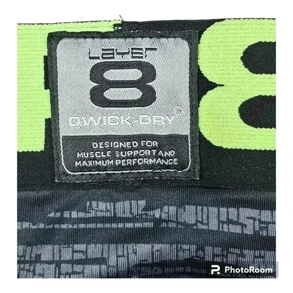 Layer 8 Kwick- Cool Kwick-Dry 11 L8 Defend leggings Black print NWOT XL - Picture 3 of 3